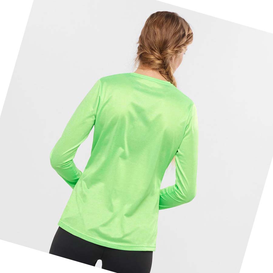 Camiseta Salomon AGILE Mujer Verdes | MX 2559PJJ